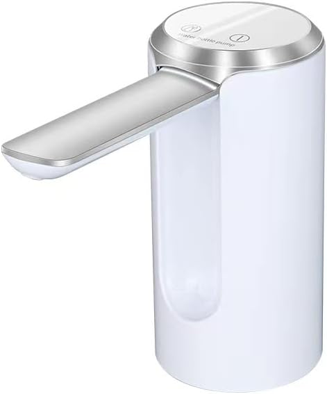 Wasserspender für Fasswasser, klappbarer Wasserspender, mit Fingerabdruckentsperrung + dosiertem Wasserabgang+Touchscreen+intelligenter Bewegungssensorik, geeignet für zu Hause und Camping (Weiß)