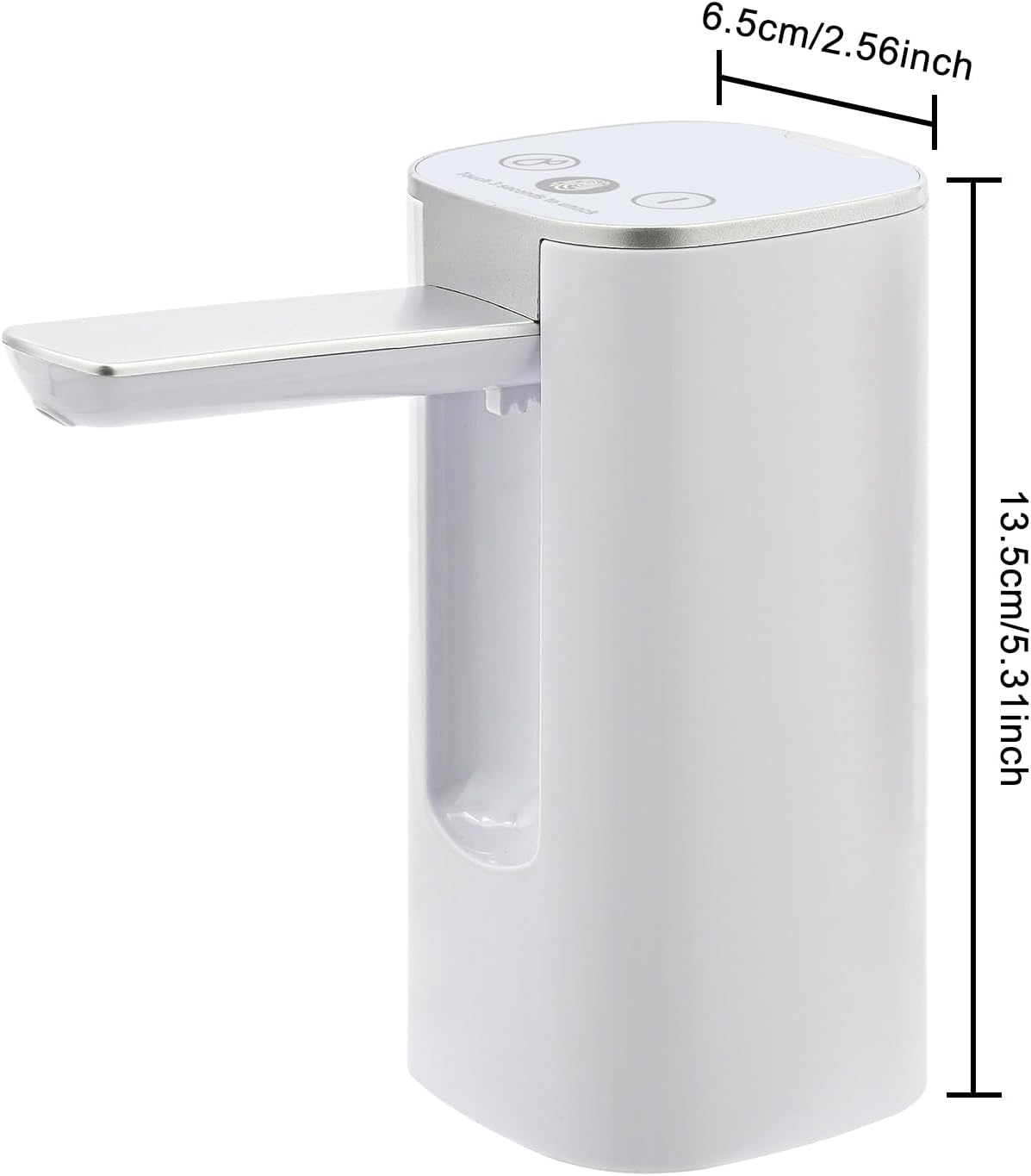Wasserspender für Fasswasser, klappbarer Wasserspender, mit Fingerabdruckentsperrung + dosiertem Wasserabgang+Touchscreen+intelligenter Bewegungssensorik, geeignet für zu Hause und Camping (Weiß)