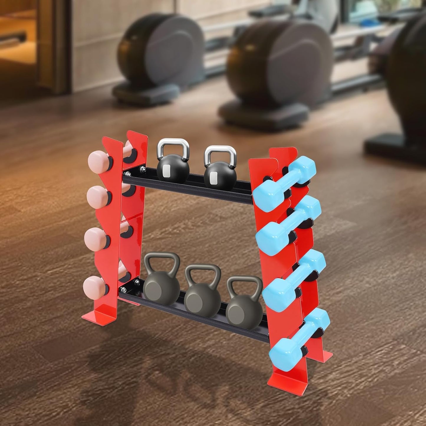 HantelstäNder A-Rahmen, Kleiner HantelstäNder Kettlebell-Rack Multifunktional Haushalt Doppelhantelhalter, FitnessgeräTe Lagerung, 159kg TragfäHigkeit
