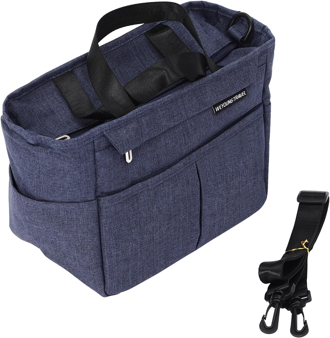 Isolierte Mittagstasche Aus Marineblau, GroßE KapazitäT Einzelne Schulter Isolierte Bento Tasche, Frische Mittagstasche Im Freien, Modische Hand-Eisbeutel