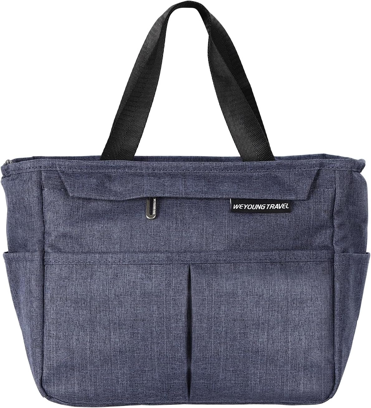 Isolierte Mittagstasche Aus Marineblau, GroßE KapazitäT Einzelne Schulter Isolierte Bento Tasche, Frische Mittagstasche Im Freien, Modische Hand-Eisbeutel